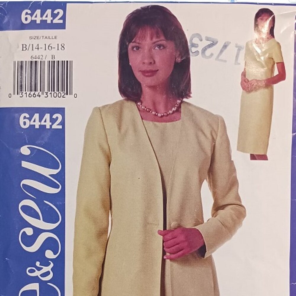 Butterick See & Sew Lined Jacket & Dress Pattern